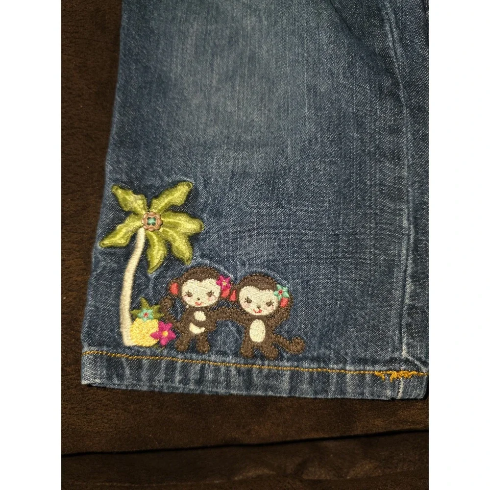 Gymboree jungle gem capris‎ lot of 2 size 4t monkeys floral